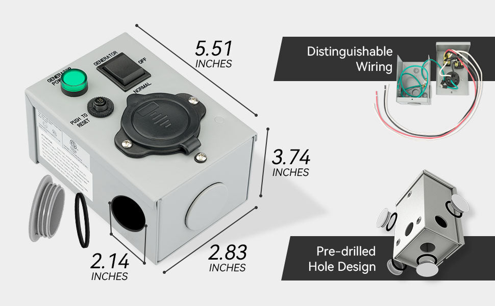 Caja inlet Nema L5-15P Transfer Switch