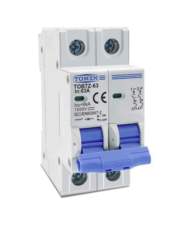 Breaker DC 1000V Din Rail 2P Tomzn