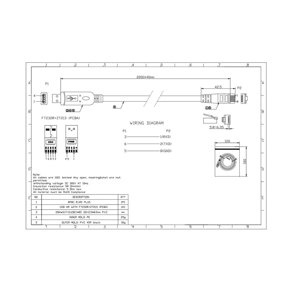 EG4 RS232 Firmware Update Cable - LL