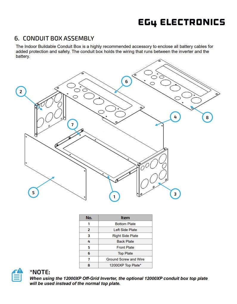 EG4 Conduit Box Wireway Indoor