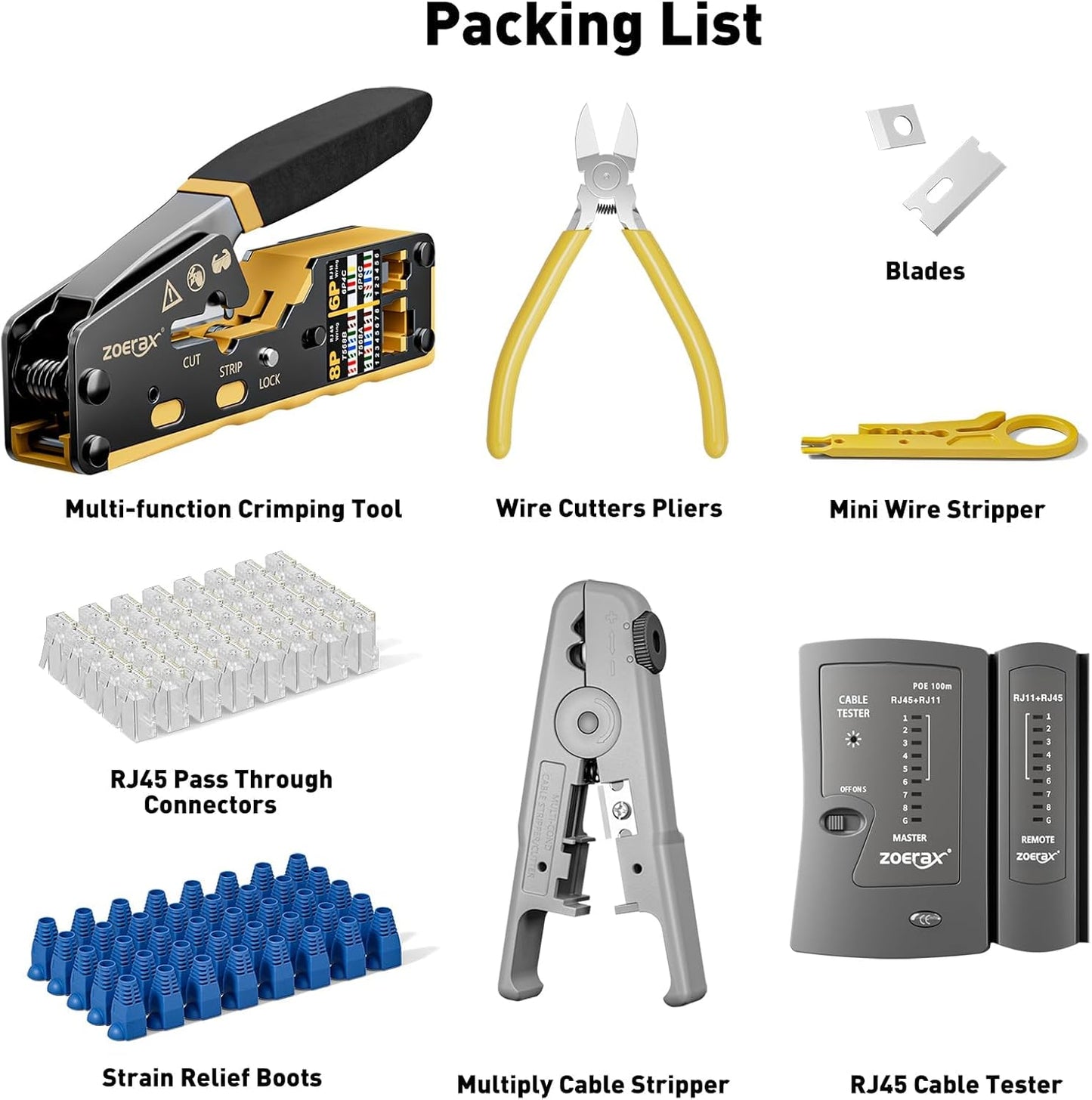 RJ45 Ethernet Crimping Tool Kit