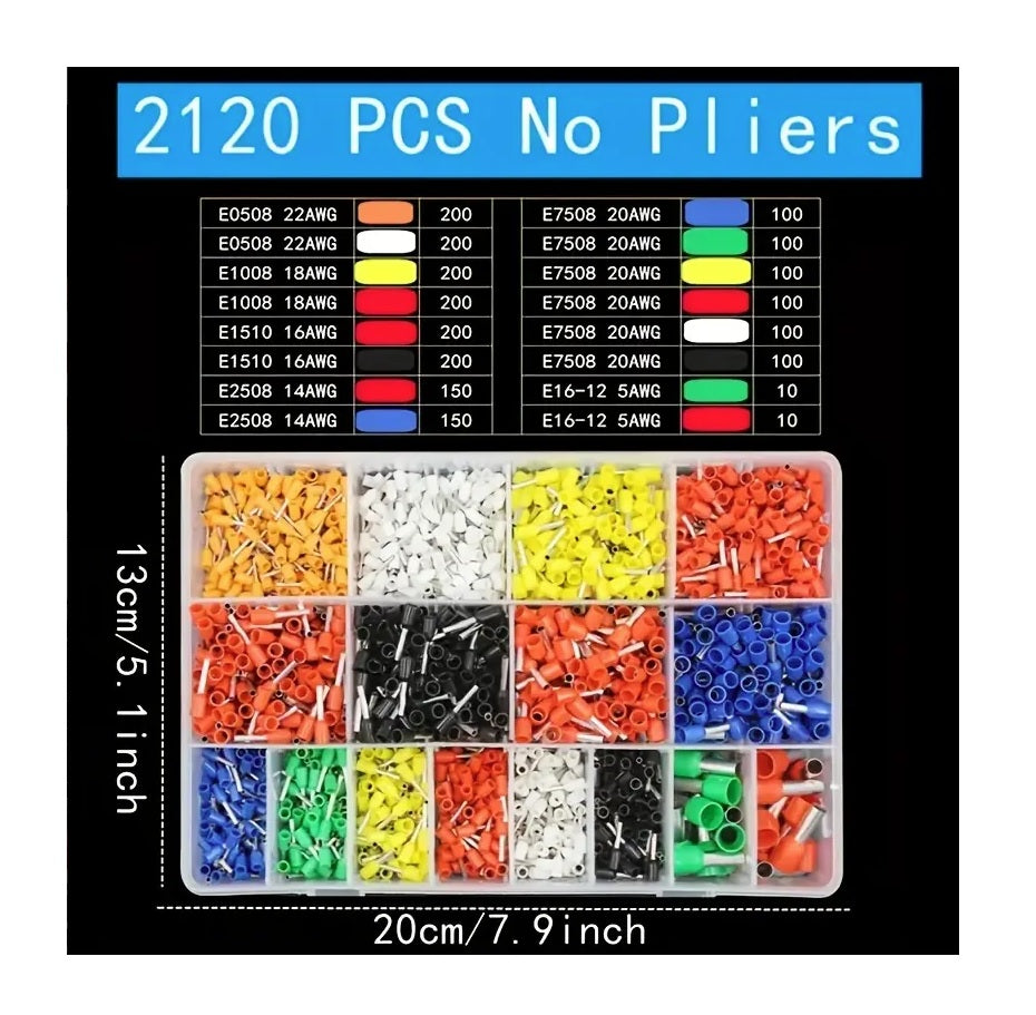 Terminales Tubulares 2120 piezas