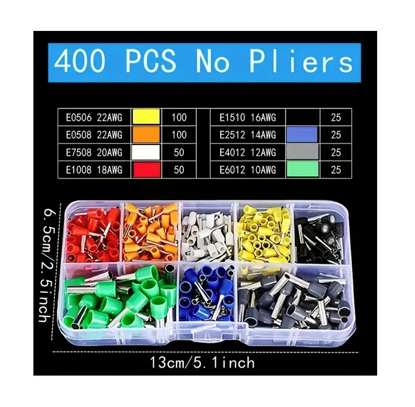 Terminales Tubulares 400 piezas