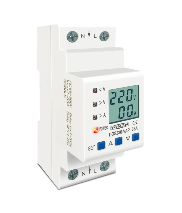 Over under 85-300 voltage 63A AC protective Din Rail TOMZN