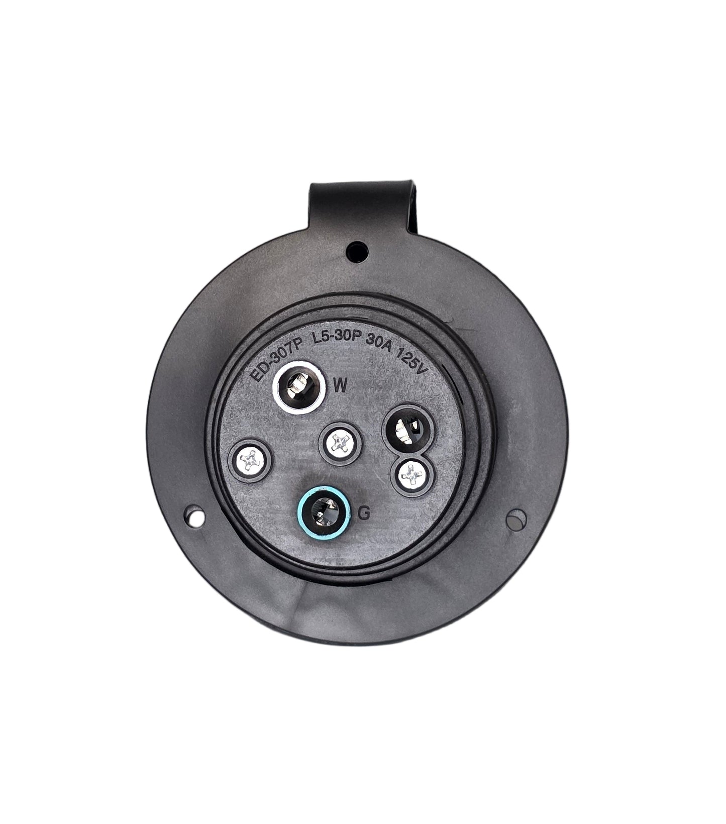 NEMA L5-30P Flanged con Tapa silicona