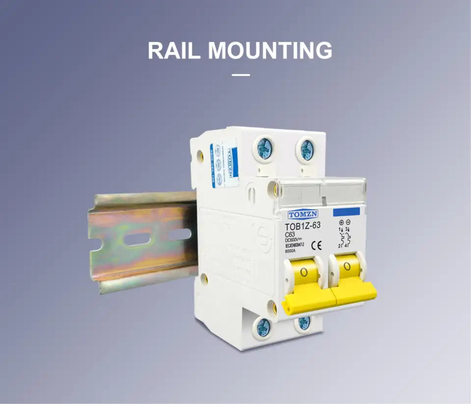 10 Breaker DC 600V Din Rail 2P Tomzn