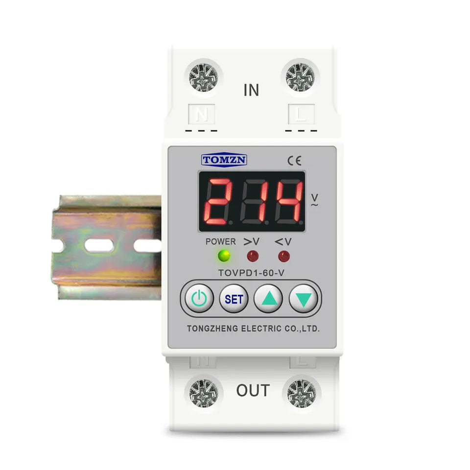 Over under voltage AC protective Din Rail TOMZN