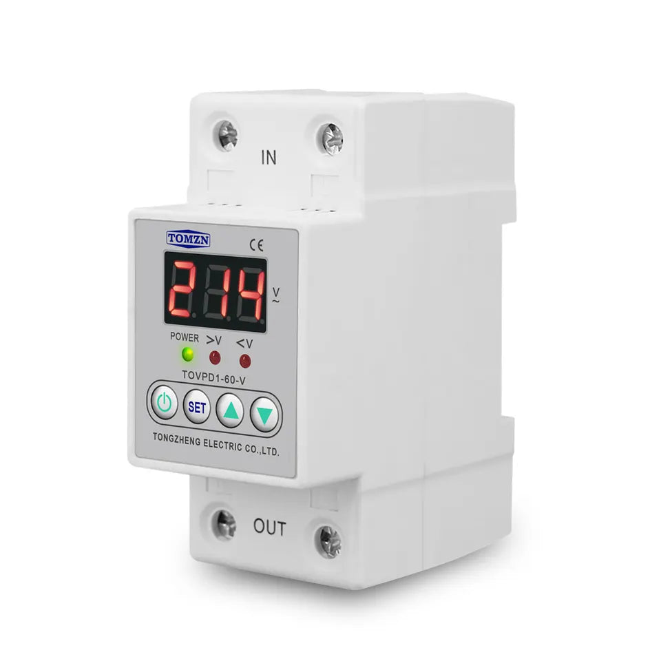 Over under voltage AC protective Din Rail TOMZN