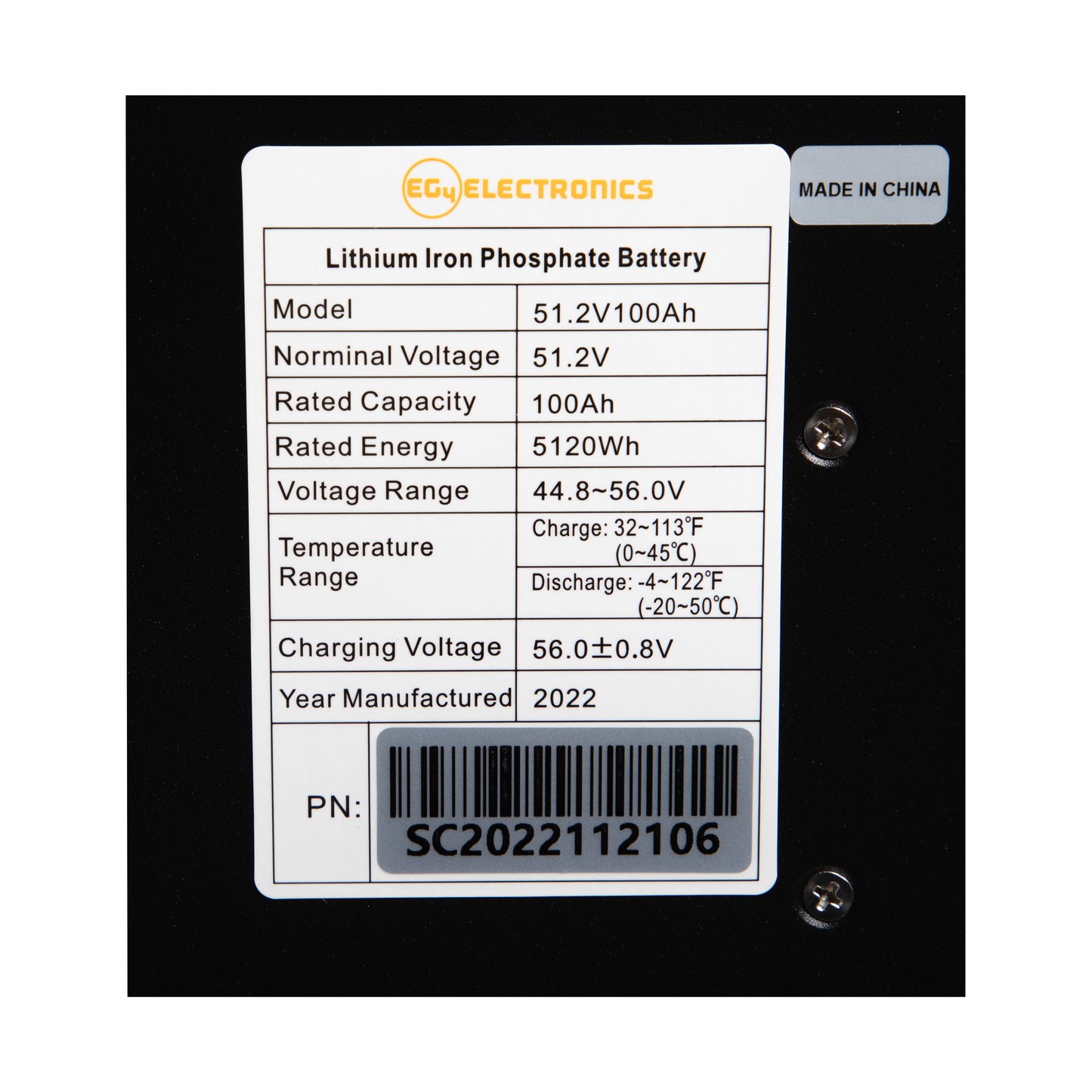 EG4 Bateria Lithium 5.12kwh 100Ah Rack LCD 48V