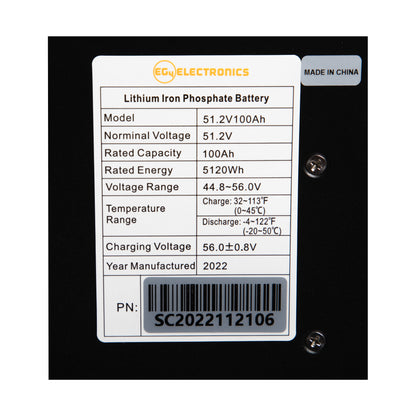 EG4 Bateria Lithium 5.12kwh 100Ah Rack LCD 48V