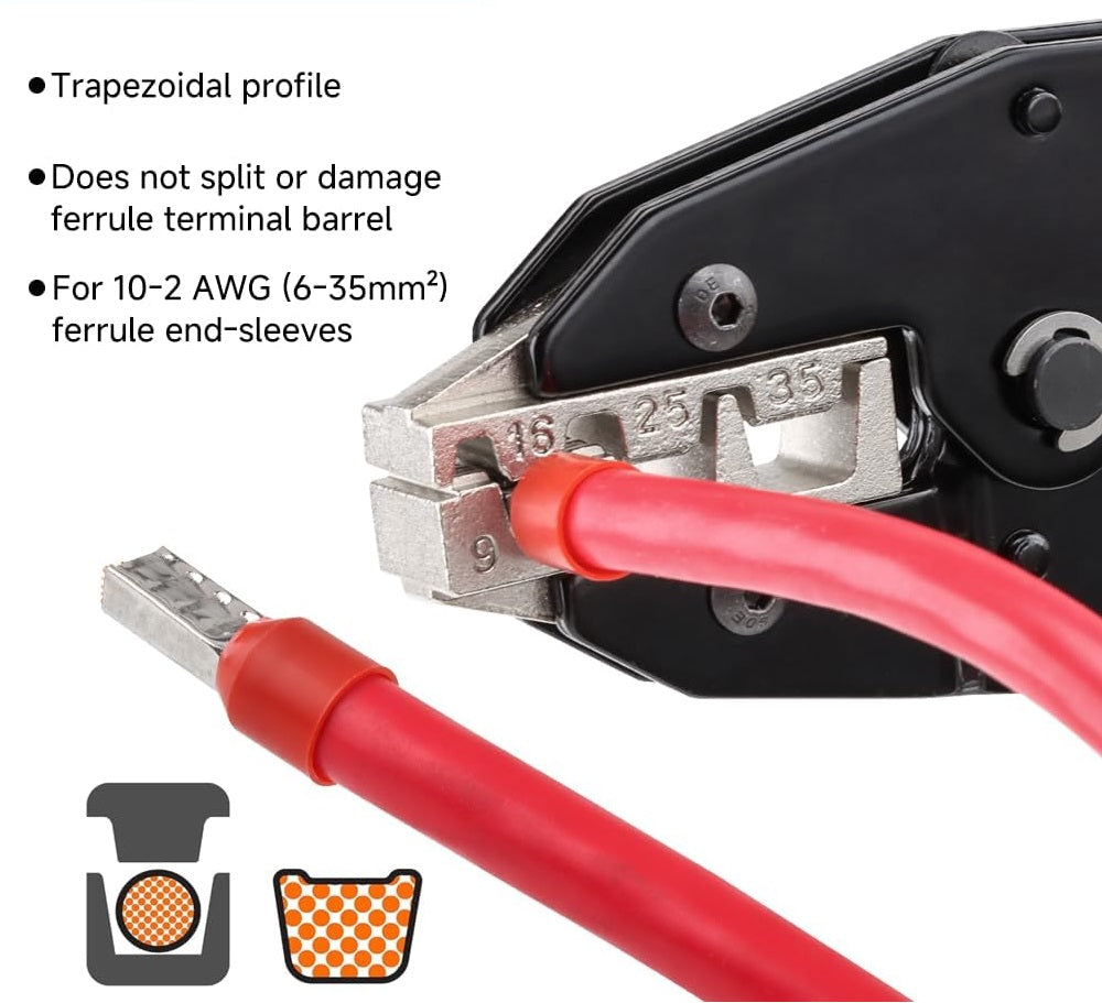 Crimping Tool Large Ferrule Terminal Lug