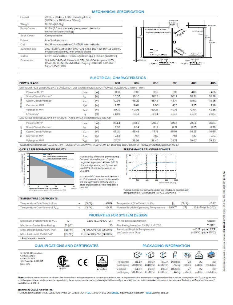 Panel Solar 395W Qcell Mono