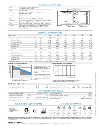 Panel Solar 395W Qcell Mono