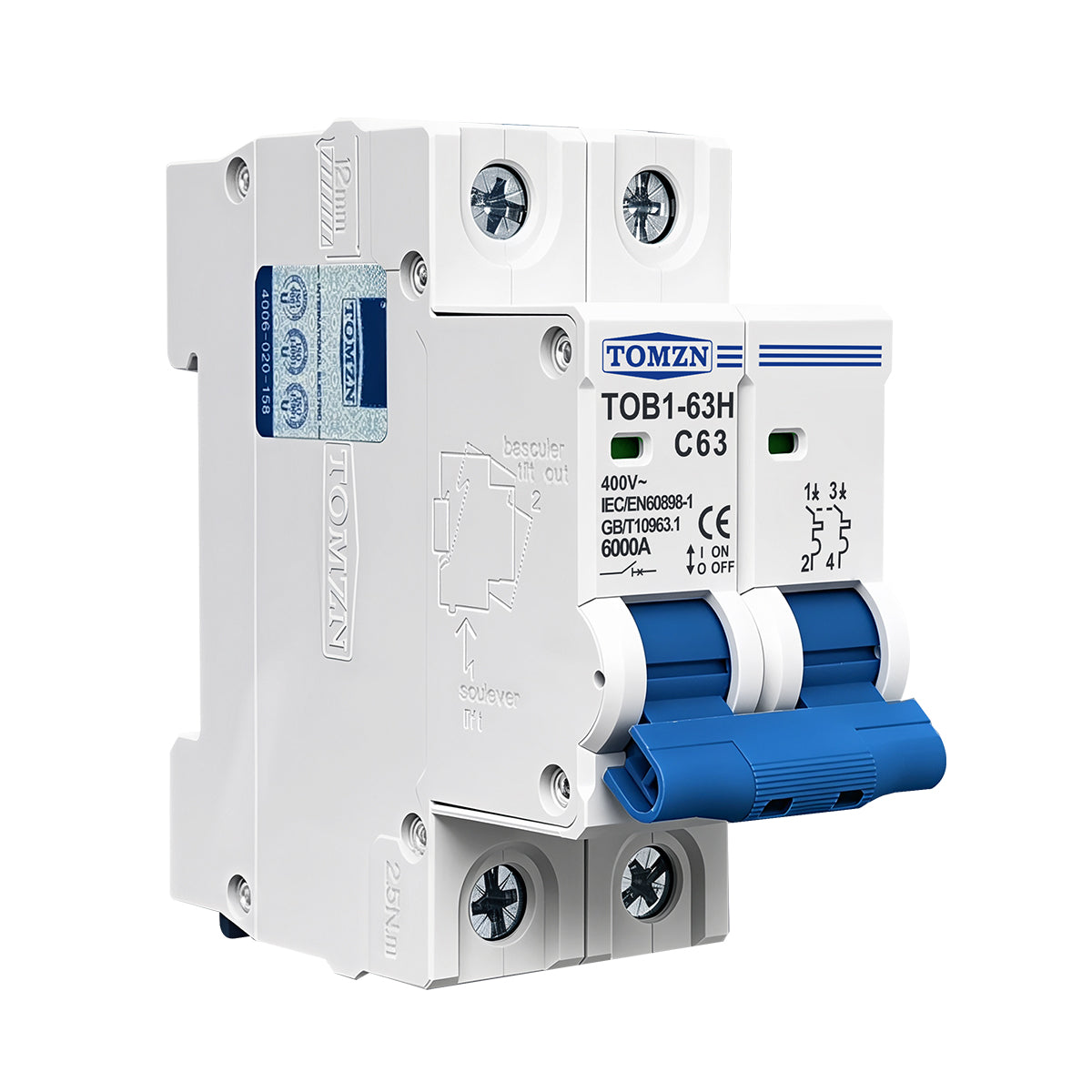 10 Breaker AC Din Rail 2P Tomzn
