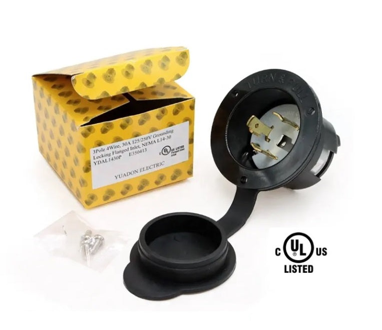 NEMA L14-30P Flanged con Tapa