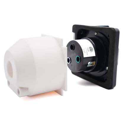 NEMA L5-30P inlet Flanged Tapa Negro