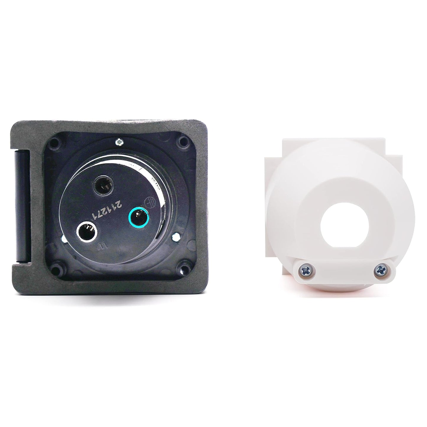NEMA L5-30P inlet Flanged Tapa Negro