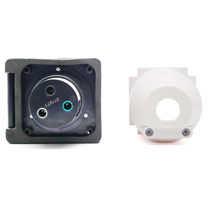 NEMA L5-30P inlet Flanged Tapa Negro