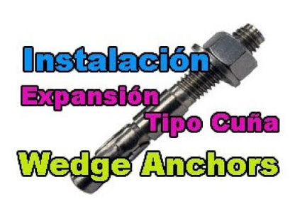 Expansión 3/8 X 3 Wedge Anchor stainless steel Caja de 100