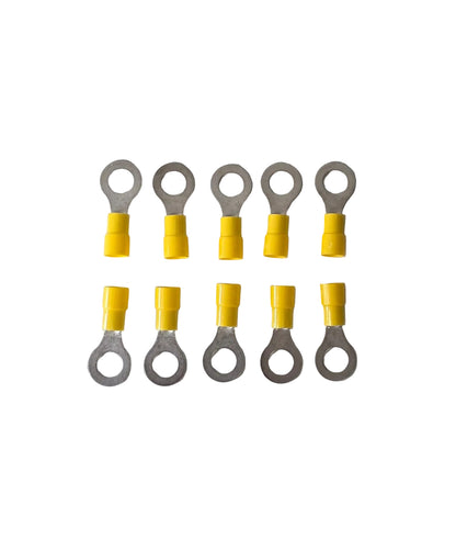 Vinyl Ring Terminal Yellow 12-10 AWG 5/16 Pqt. de 10