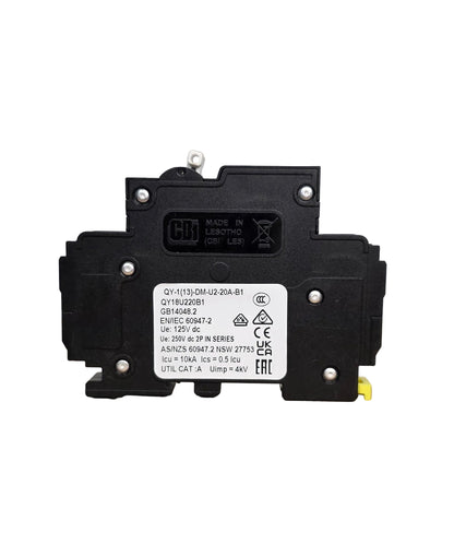 Breaker DC PV 125vdc Din Rail OutBack