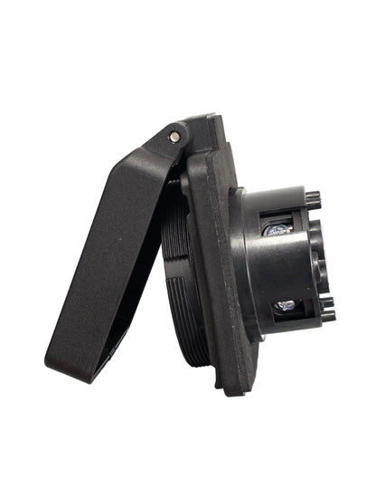 NEMA L14-30P inlet Flanged Tapa Negra