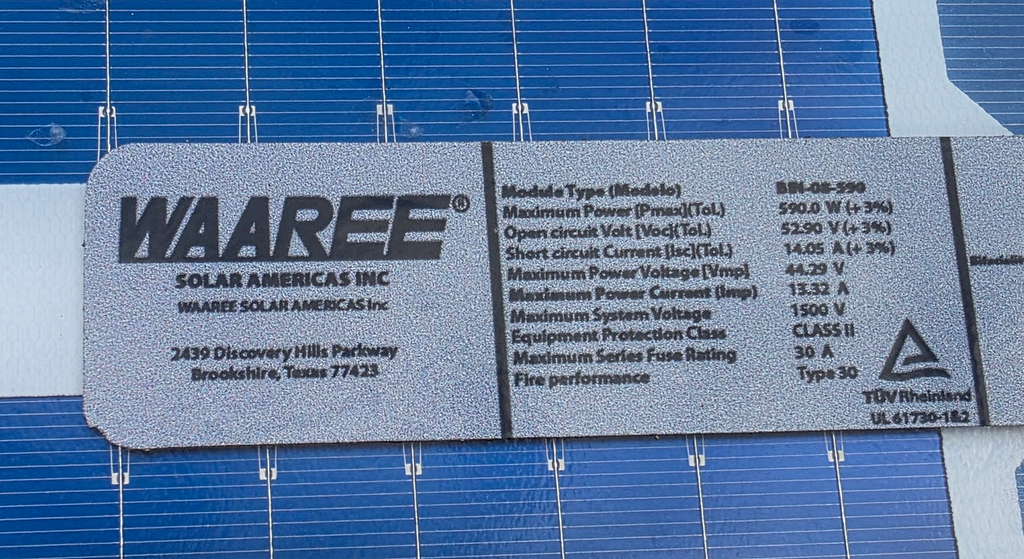 Panel Solar WaaRee Solar 590W Mono N Type
