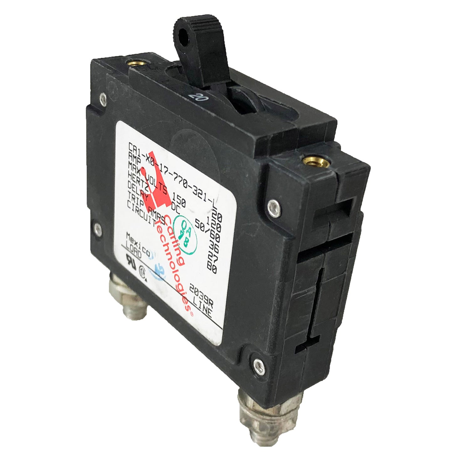 Breaker AC 50 Amp 250vdc Panel Mount