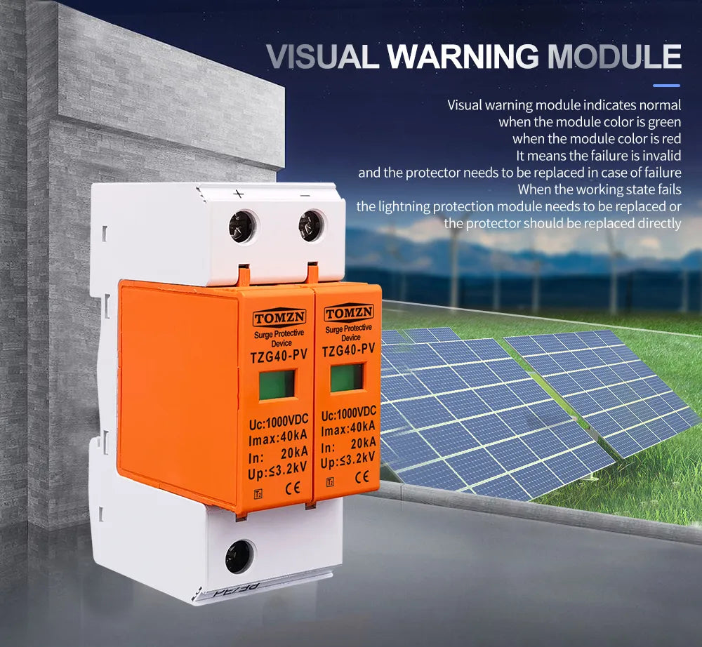 Surge Protector PV Arrester Din Rail TOMZN